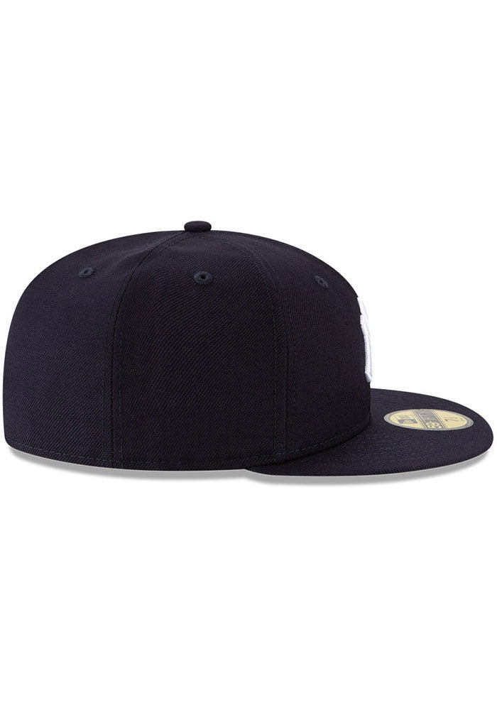 New Era New York Yankees Mens Navy Blue New York Yankees Wool 59Fifty Fitted Fitted Hat
