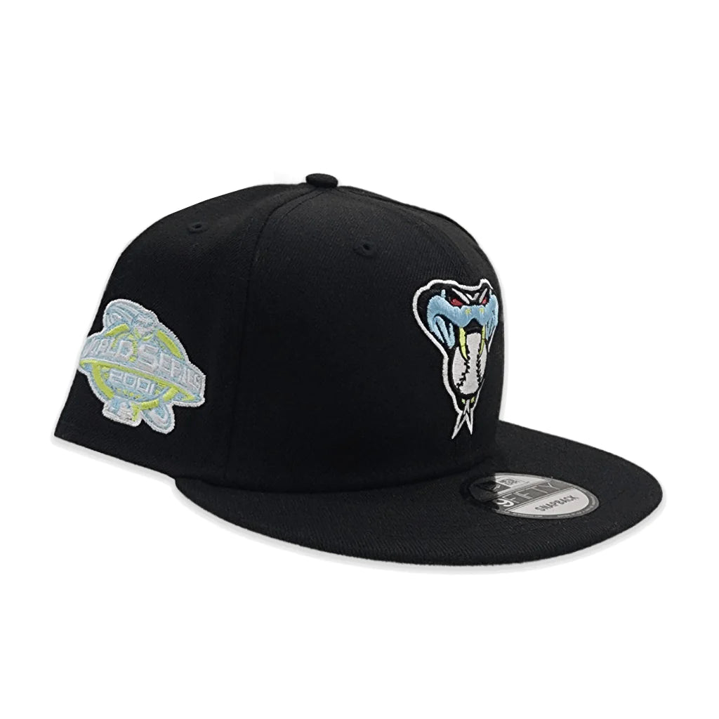 Black Arizona Diamondbacks Gray Bottom 2001 World Series Side Patch Color Pack New Era 9Fifty Snapback