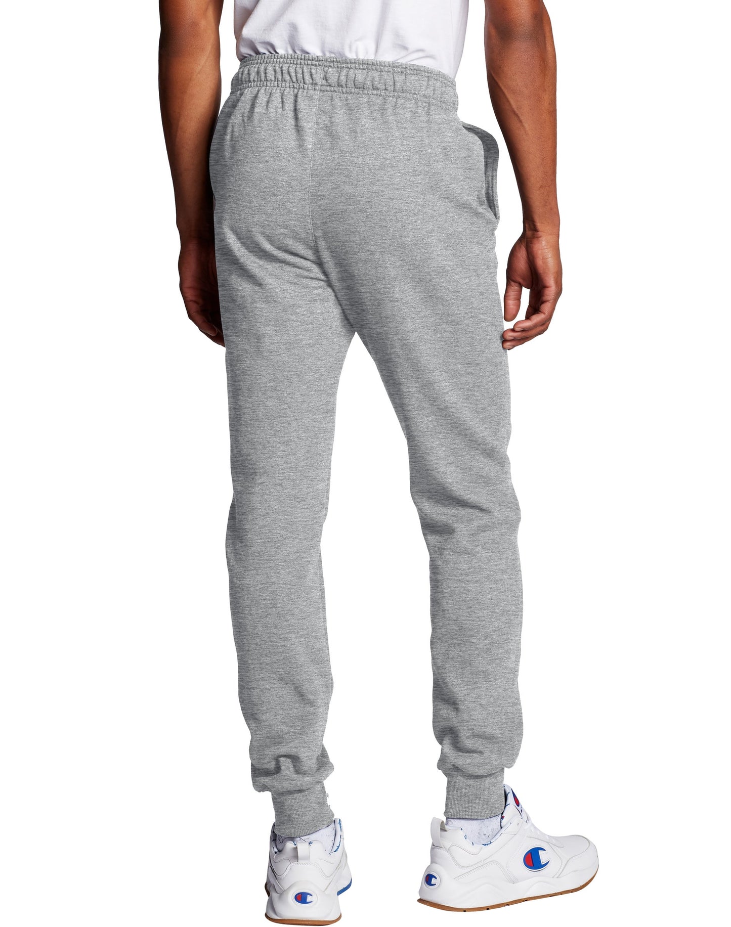 Champion Men's Powerblend Oxford Grey Graphic Jogger Pants