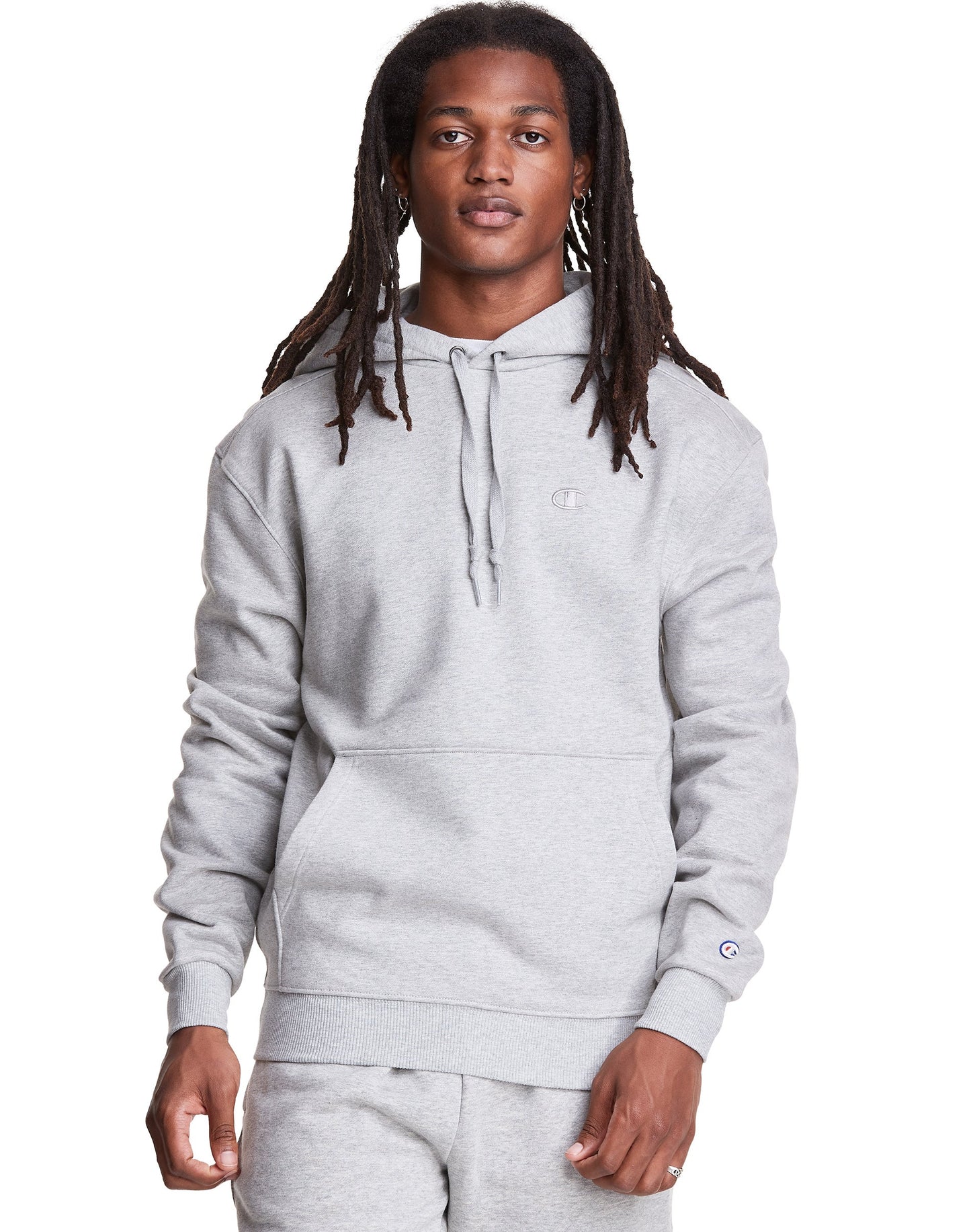 Champion Oxford Grey Original Champion® Super Fleece Cone Hood, Embroidered C Logo
