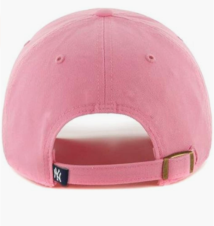 47 Brand NY Yankees Clean Up Strapback - Rose Pink