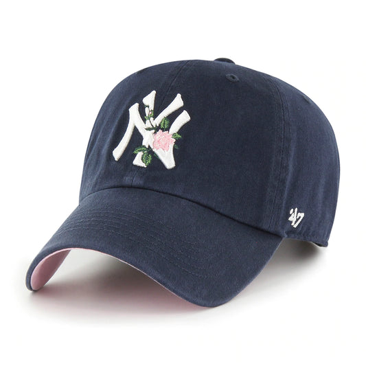 `47 Brand New York Yankees Thorn Clean Up Dad Hat Navy/White