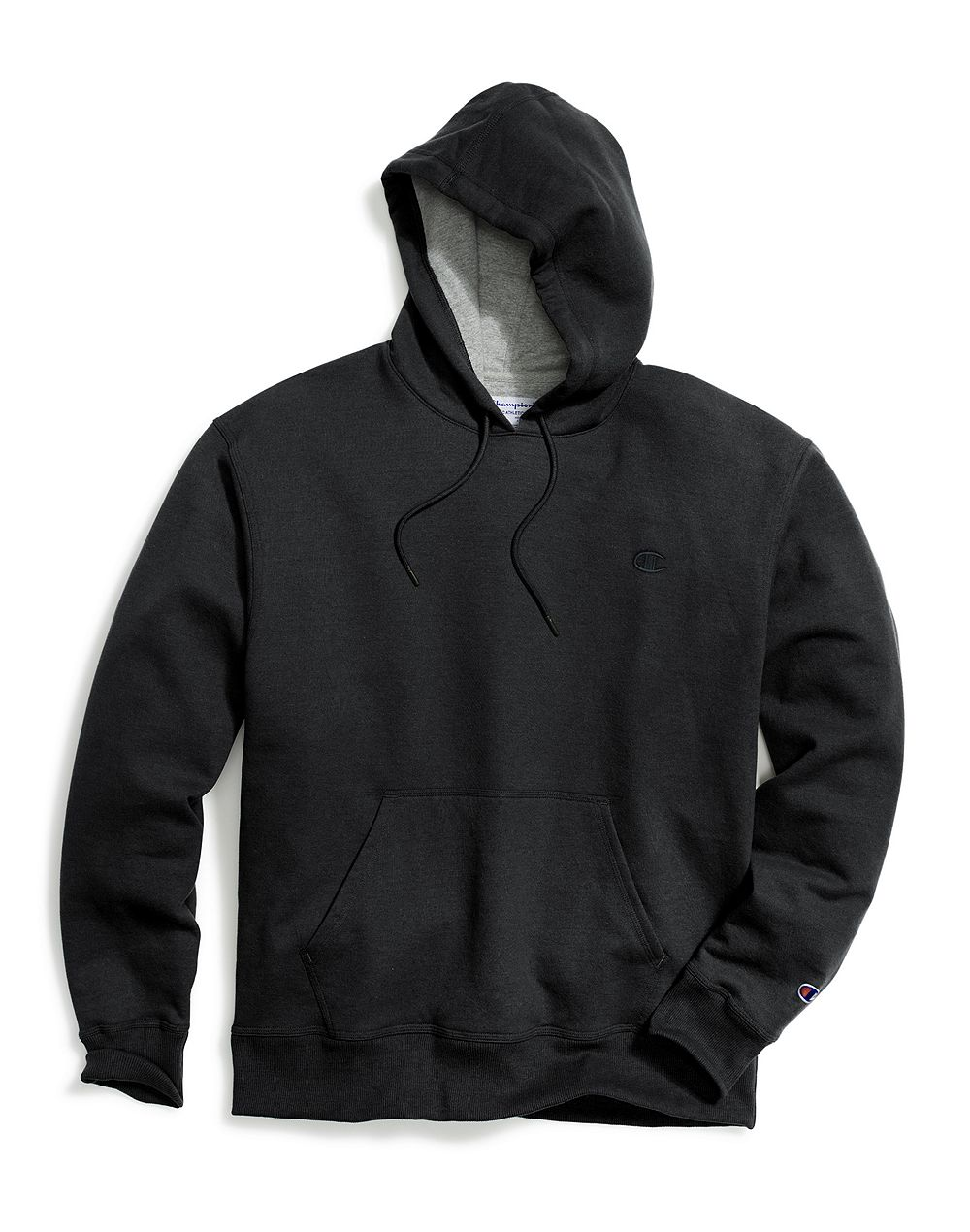 Champion Men s Powerblend Fleece Pullover Hoodie Black City Limit NY