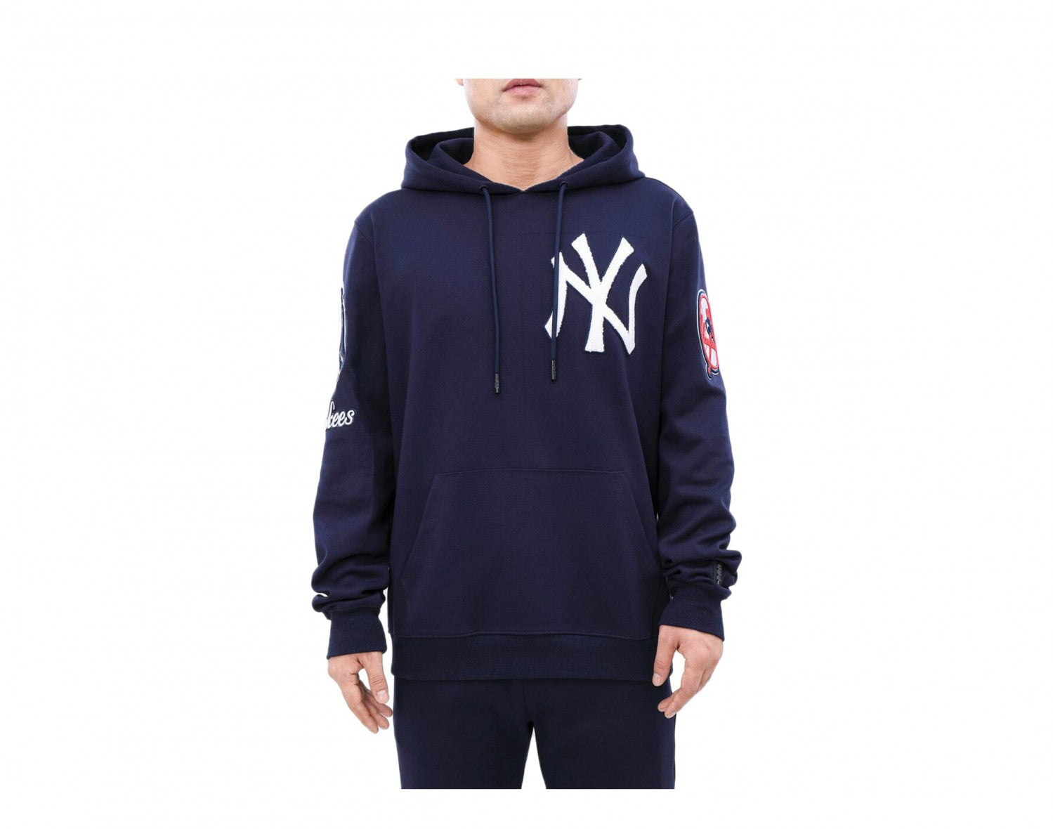 Men's New York Yankees MLB History Champions Hoodie in Navy blue/navy Size XL | Cotton/Polyester/Fleece by New Era