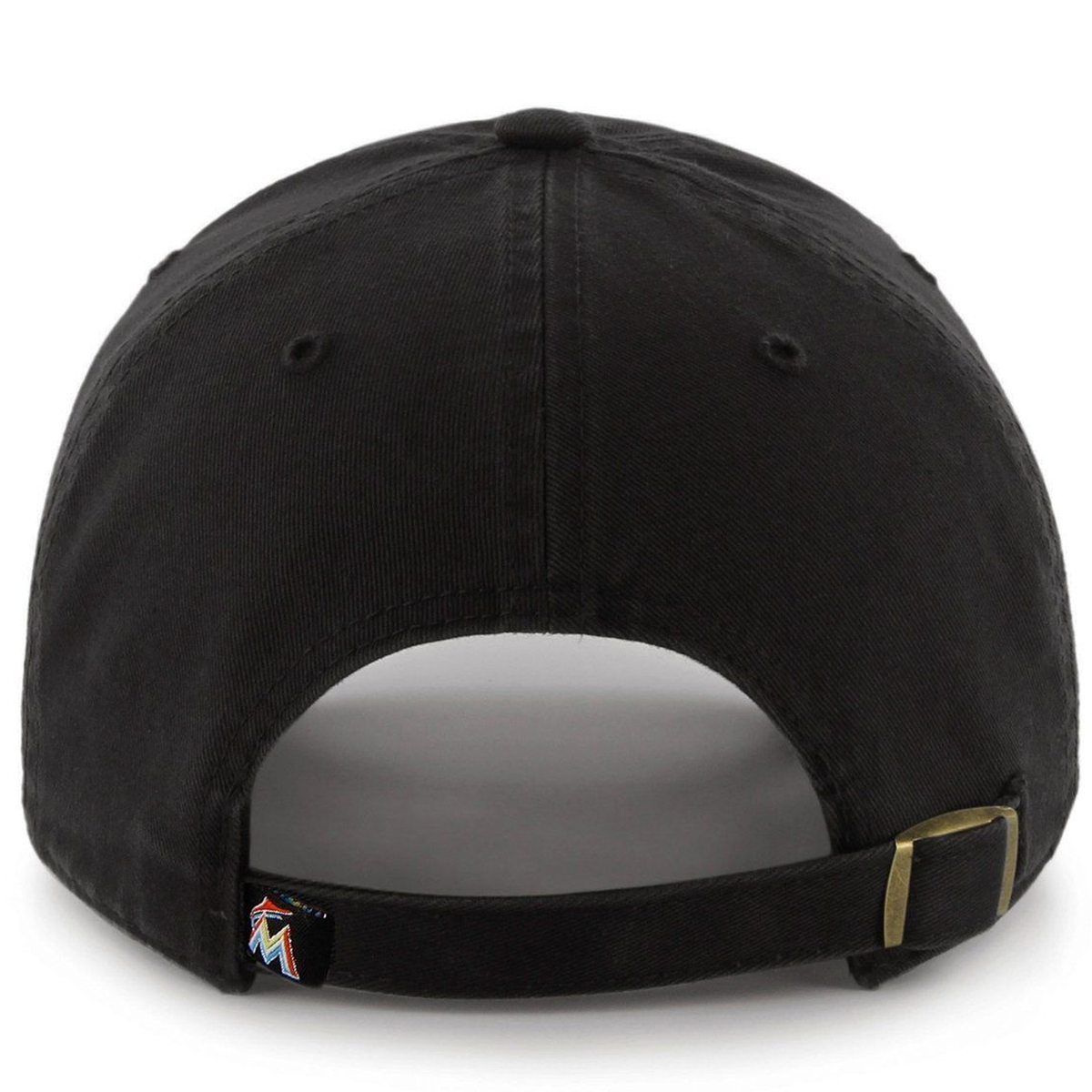 47 Brand Adult Miami Marlins Basic Logo Clean Up Home Adjustable Hat-Black,  O/S