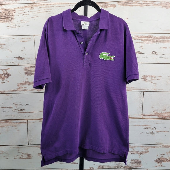 Men's Short Sleeve Lacoste Polo Shirt - Purple