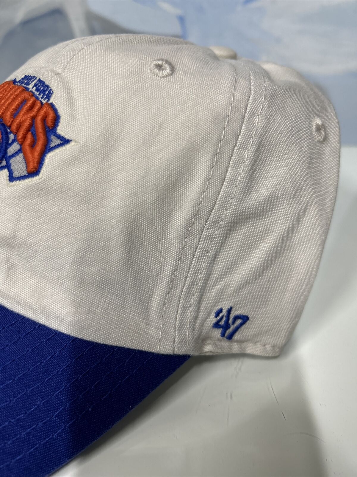 '47 Brand New York Knicks Sidestep Clean Up Bone/Blue