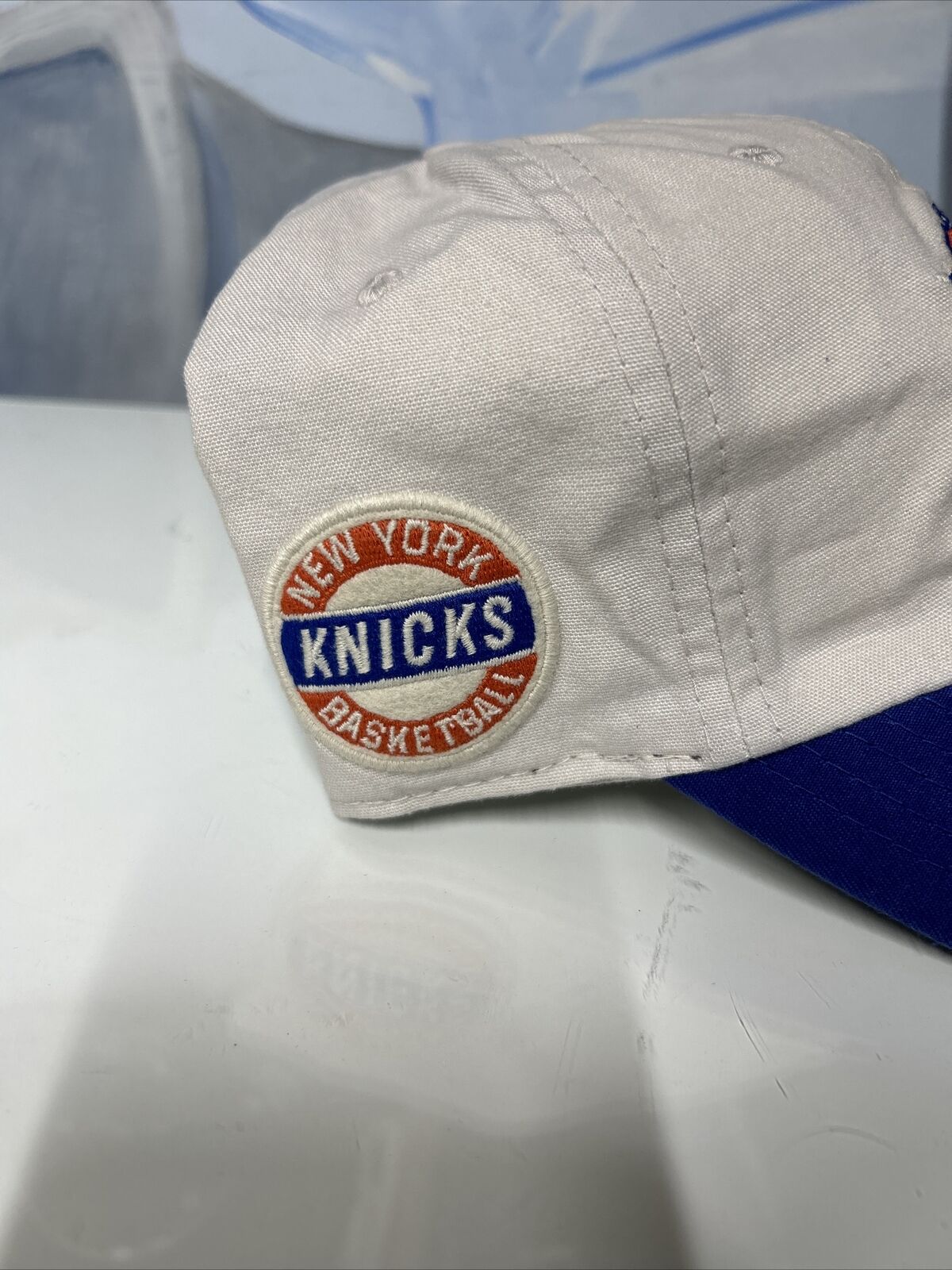 '47 Brand New York Knicks Sidestep Clean Up Bone/Blue