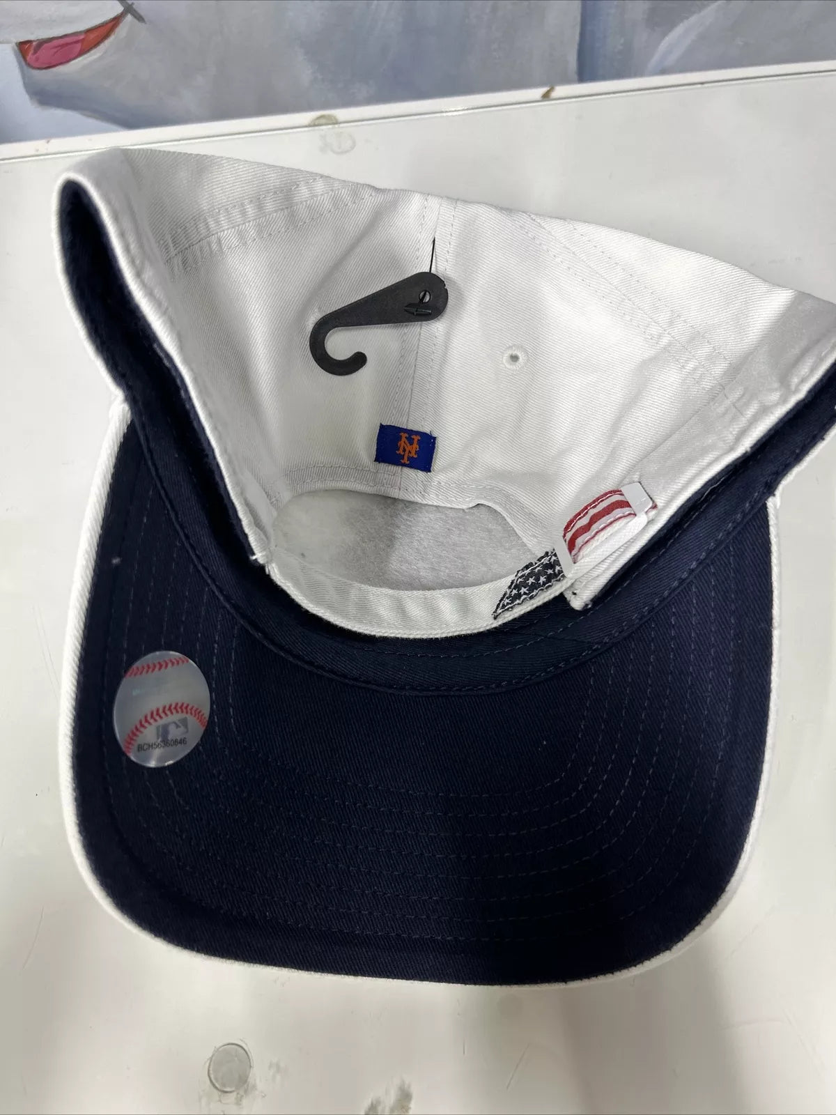 New York Mets 47` Brand White Homelander Clean Up Dad Hat