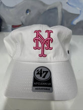 Load image into Gallery viewer, New York Mets White/Pink Clean Up Dad Hat