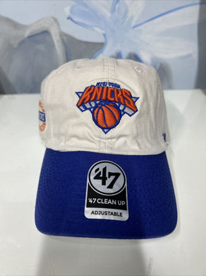 '47 Brand New York Knicks Sidestep Clean Up Bone/Blue