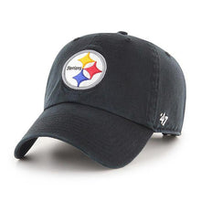 Load image into Gallery viewer, Pittsburgh Steelers Clean Up Black 47 Brand Adjustable Hat - City Limit NY