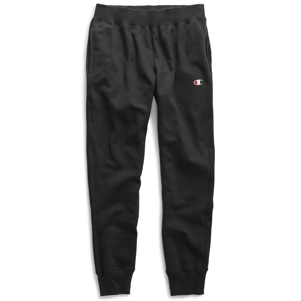 Champion LIFE Men's Black Reverse Weave Joggers with C Logo