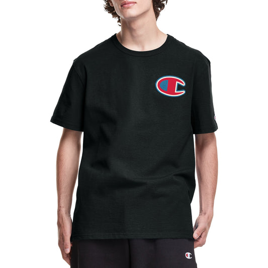 Champion Men's Black Heritage Big C Short Sleeve T-Shirt