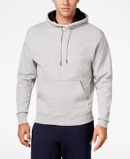 Champion Men's Powerblend Fleece Pullover Hoodie Grey