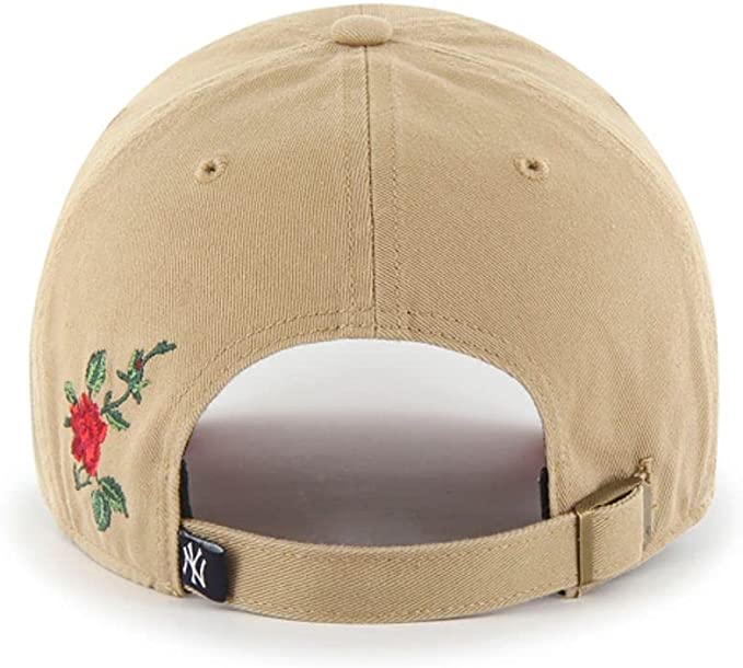 `47 Brand New York Yankees Rose Thorn Clean Up Dad Hat Khaki