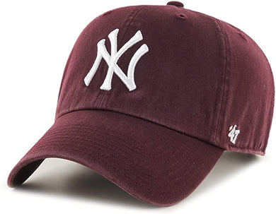 New York Yankees 47 Brand Maroon Clean Up Adjustable Hat