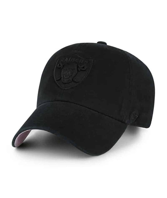 Las Vegas Raiders `47 Brand Ballpark Black Clean Up Adjustable Hat