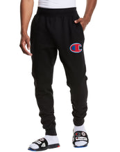 Load image into Gallery viewer, Mens Champion Life Reverse Weave Black Joggers Logo Applique
