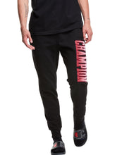 Load image into Gallery viewer, Champion Black Reverse Weave Joggers, Dip-Dye Logo