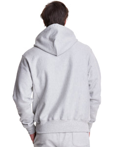 Men`s Champion Life Oxford Grey Reverse Weave Hoodie Ombre Block Applique Logo