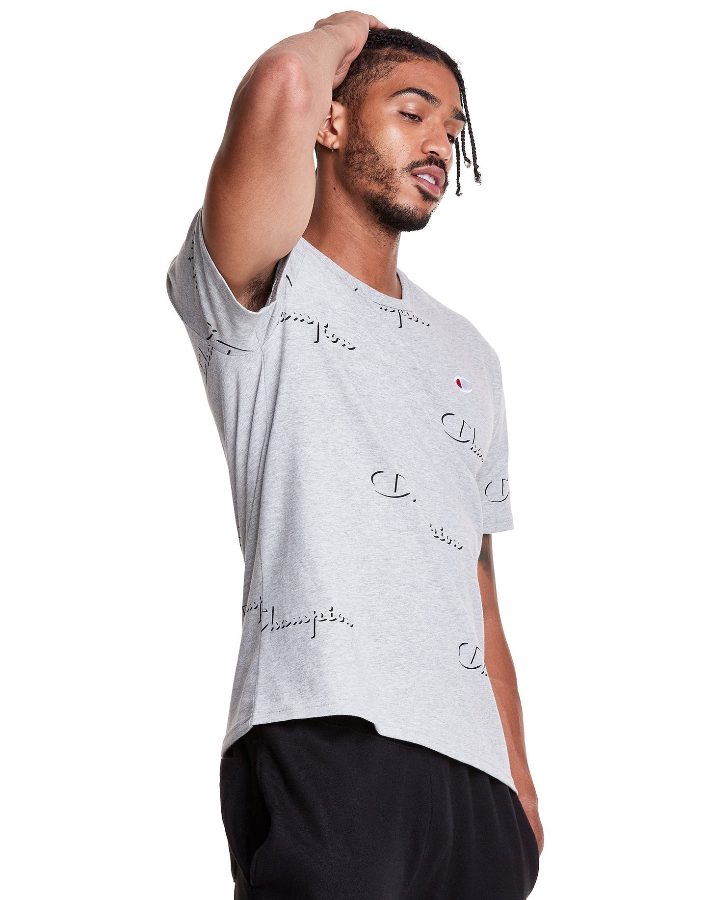 Men`s Champion Life Oxford Grey Heritage Print Tee