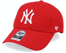 Load image into Gallery viewer, New York Yankees 47 Brand Red MVP Adjustable Hat