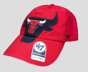 '47 Men's Chicago Bulls Red Shadow Clean Up Adjustable Hat