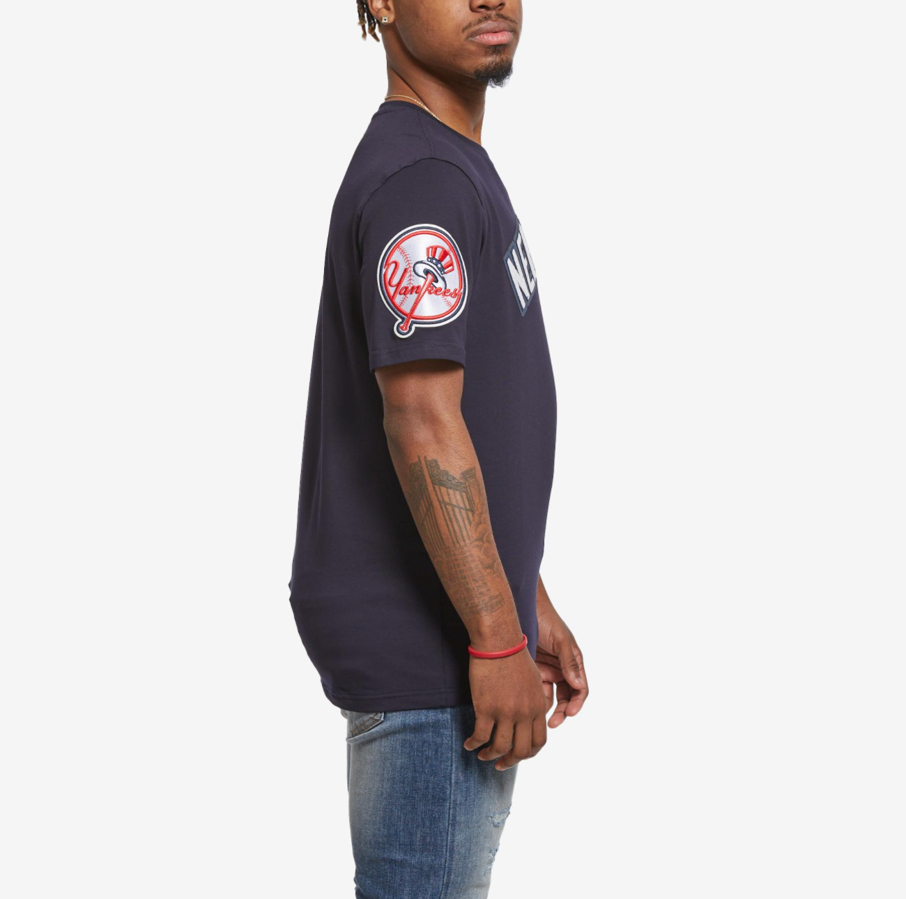 Pro Standard Mens MLB New York Yankees Neutral CJ Drop Shoulder Crew Neck T- Shirt LNY136855-TAU Taupe