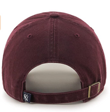 Load image into Gallery viewer, New York Yankees 47 Brand Maroon Clean Up Adjustable Hat