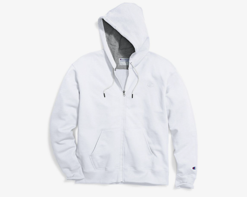 Champion men's powerblend fleece zip hoodie hot sale