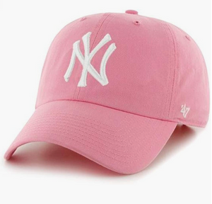 47 Brand NY Yankees Clean Up Strapback - Rose Pink