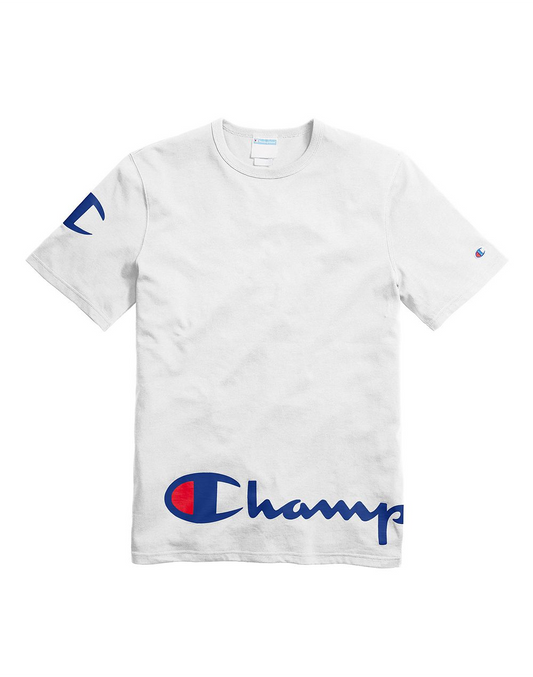 Champion Life® Men's Heritage Tee, Wraparound Logo White - City Limit NY