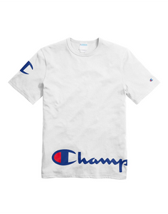 Champion Life® Men's Heritage Tee, Wraparound Logo White - City Limit NY