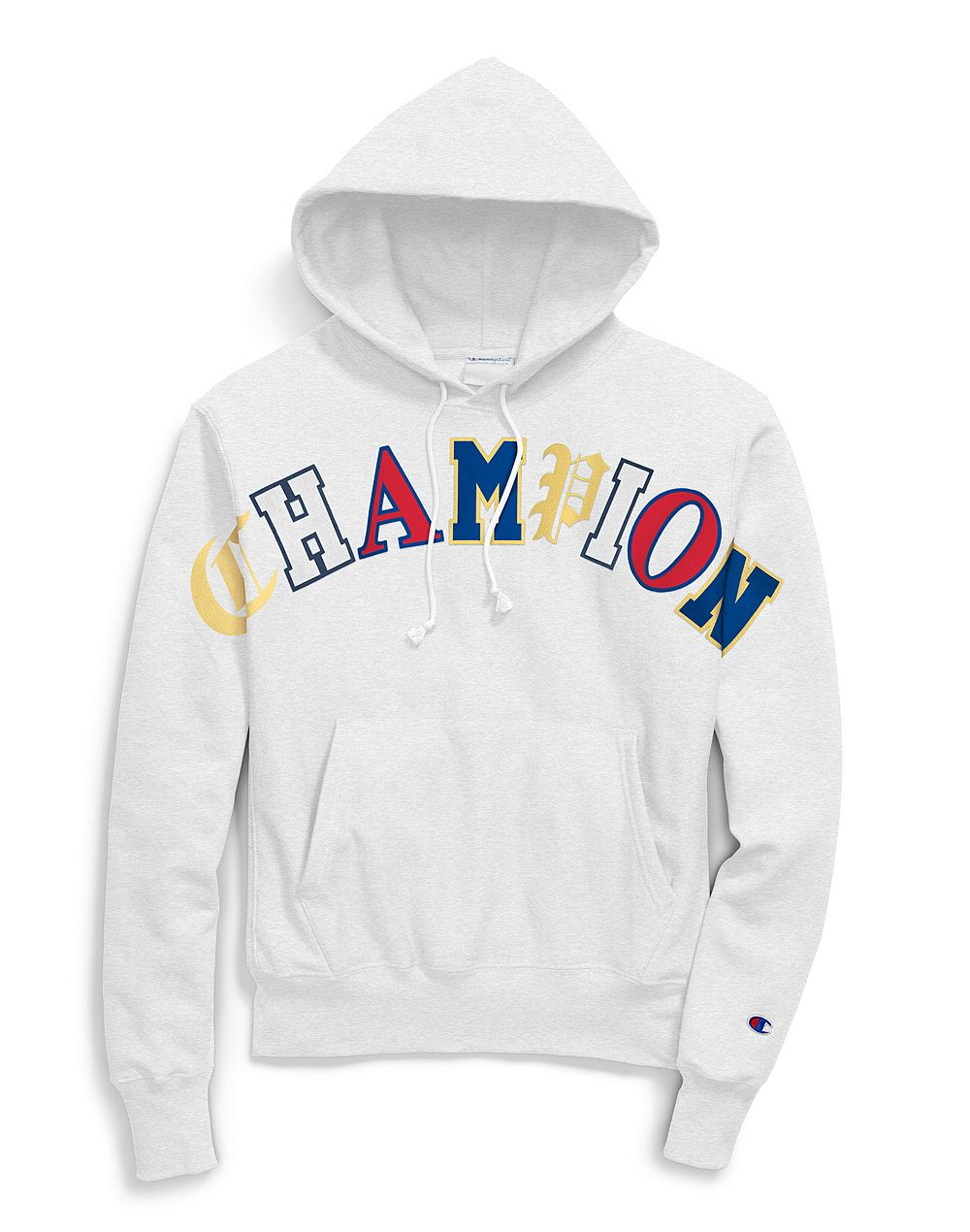 Champion Life® Men's Reverse Weave® Pullover Hoodie, Old English Lettering Silver Grey - City Limit NY