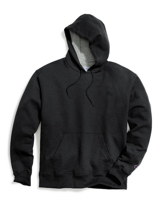 Champion Men's Powerblend Fleece Pullover Hoodie Black - City Limit NY