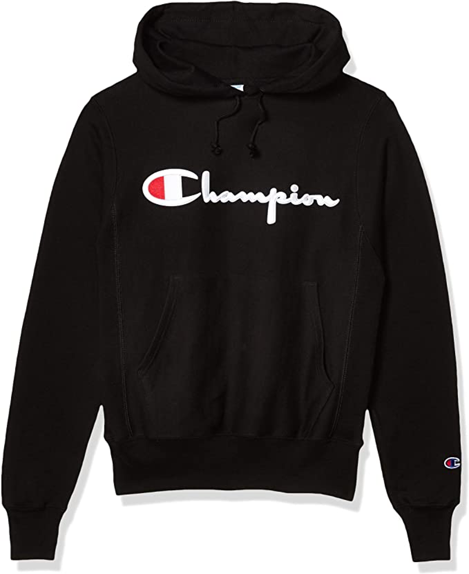 Champion LIFE Men's Reverse Weave Black Hoodie