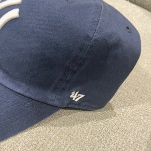 New York Yankees `47 Brand Navy Clean Up Adjustable Hat with Hemlock Green Brim
