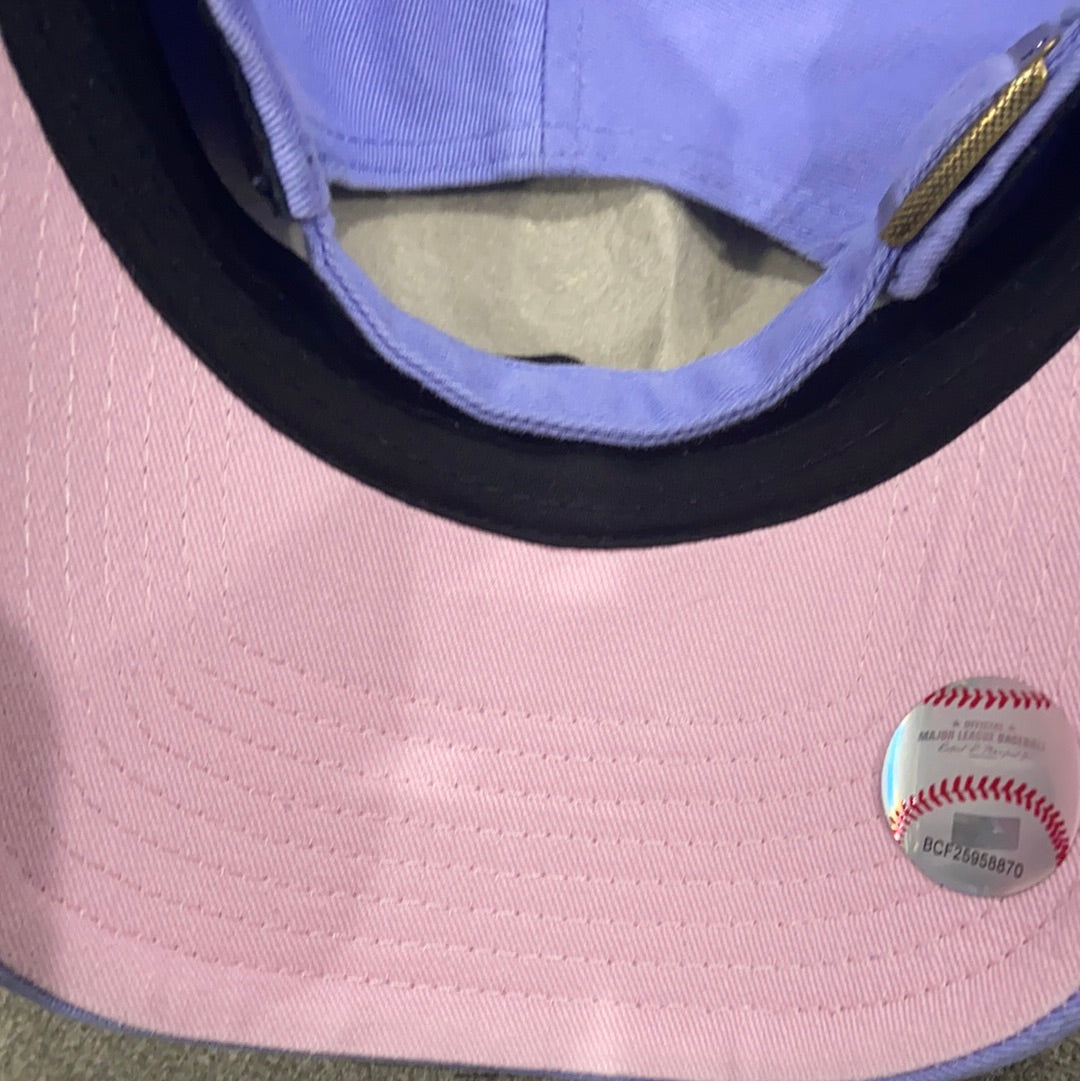 New York Yankees Ballpark `47 Brand Lavender Clean Up Adjustable Hat with Petal Pink Brim