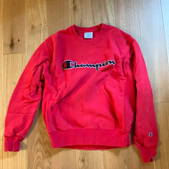 Champion Reverse Weave Red Pullover Sweatshirt Champion LOGO
