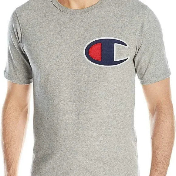 Champion Men's Heritage Tee BIG C LOGO T-SHIRT --Grey