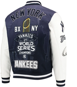 Pro Standard New York Yankees Remix Varsity Jacket Navy