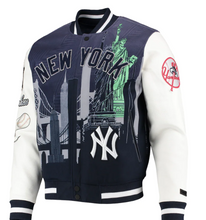 Load image into Gallery viewer, Pro Standard New York Yankees Remix Varsity Jacket Navy