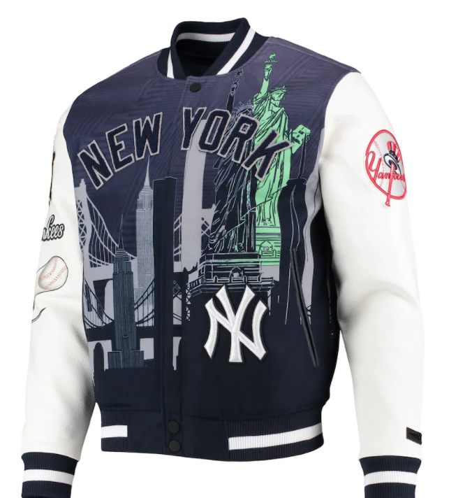 Pro Standard New York Yankees Remix Varsity Jacket Navy
