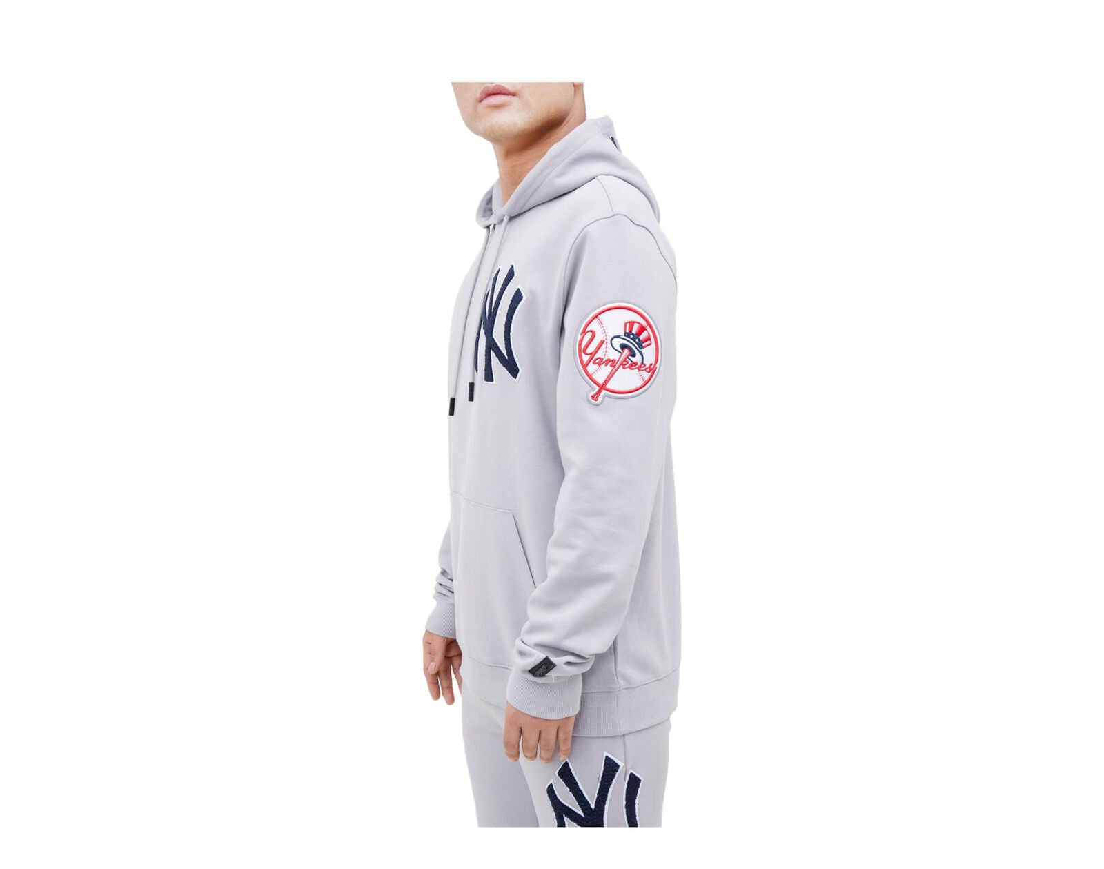 Pro Standard MLB New York Yankees Logo Grey/Navy P/O Hoodie M