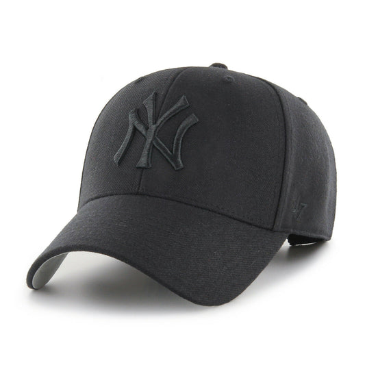 New York Yankees `47 Brand MVP Black Adjustable Hat