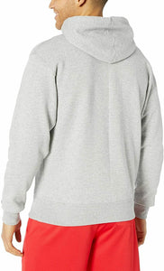 Champion Men's Powerblend Pullover Hoodie, Script Logo Oxford Grey