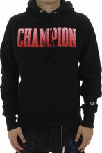 Load image into Gallery viewer, Men`s Champion Life Black Reverse Weave Hoodie Ombre Block Applique Logo