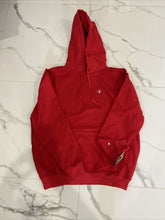 Load image into Gallery viewer, Champion Mens&#39;s Super Fleece Cone Hood Embroidered C Logo Scarlet Red