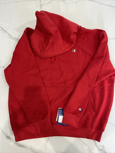 Champion Mens's Super Fleece Cone Hood Embroidered C Logo Scarlet Red